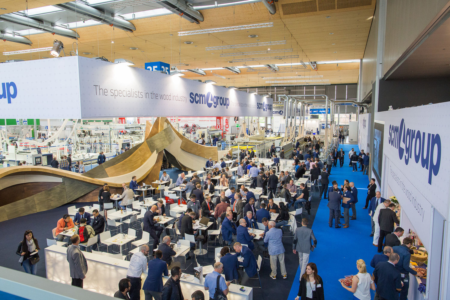 Super start in all 4 Scm Group halls at Ligna 2015!