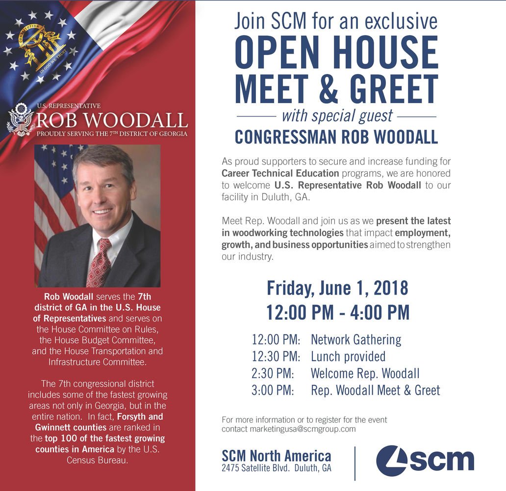 SCM North America to welcome Congressman Rob Woodall