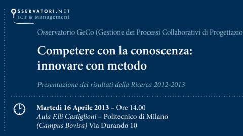 Competere con la Conoscenza: Innovare con Metodo