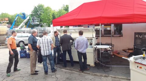 Pokazy maszyn w hurtowni Drewno w Łodzi