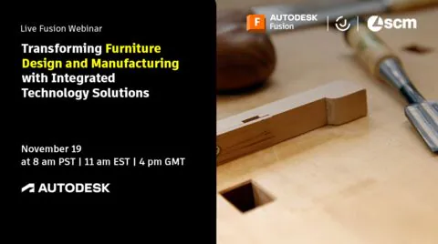Driving digital transformation in furniture manufacturing: SCM shares its expertise at Autodesk & JoinerCAD webinar